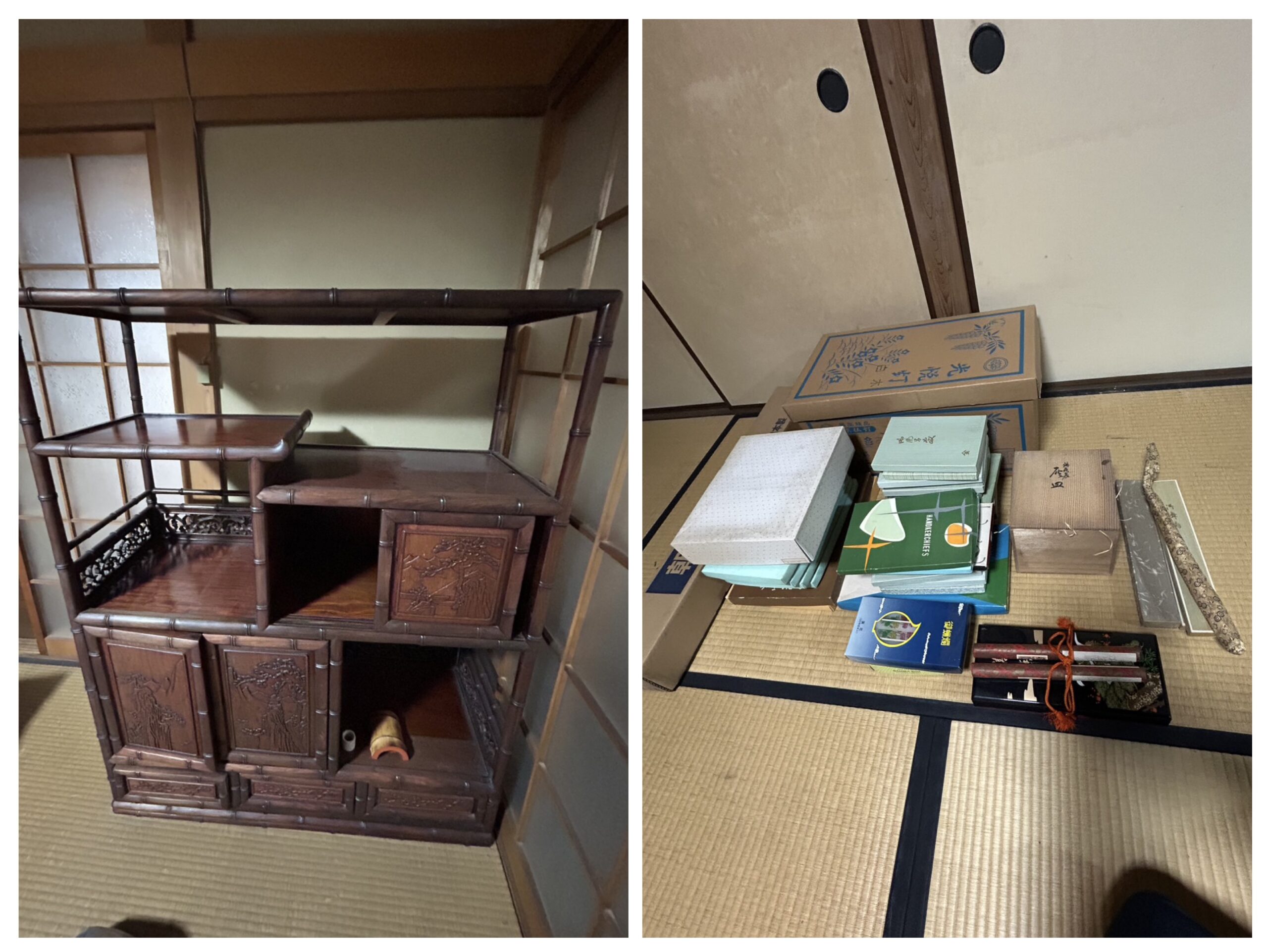 【新市町戸手】茶棚・贈答品を出張買取しました｜地域密着の「出張買取アシスト」